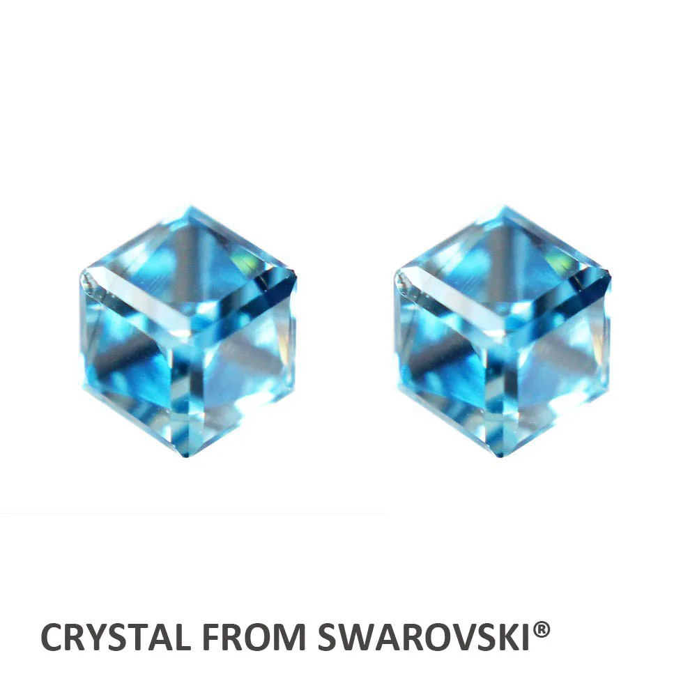 Хит продаж 2019 ювелирные изделия кристаллы от Swarovski кубические формы популярные