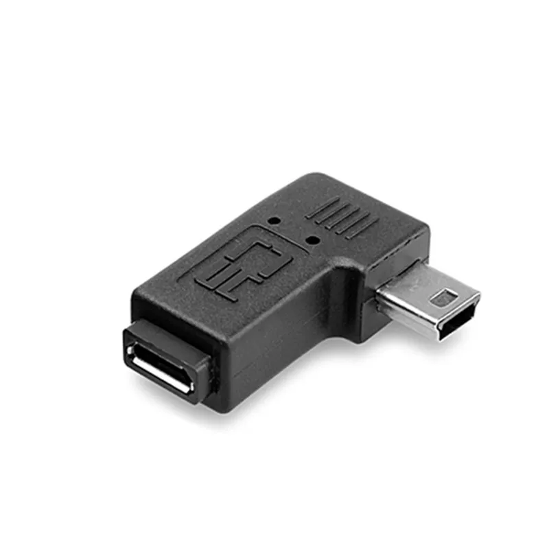 

90 Degree Mini usb Male to Micro USB Female data & charge adapter