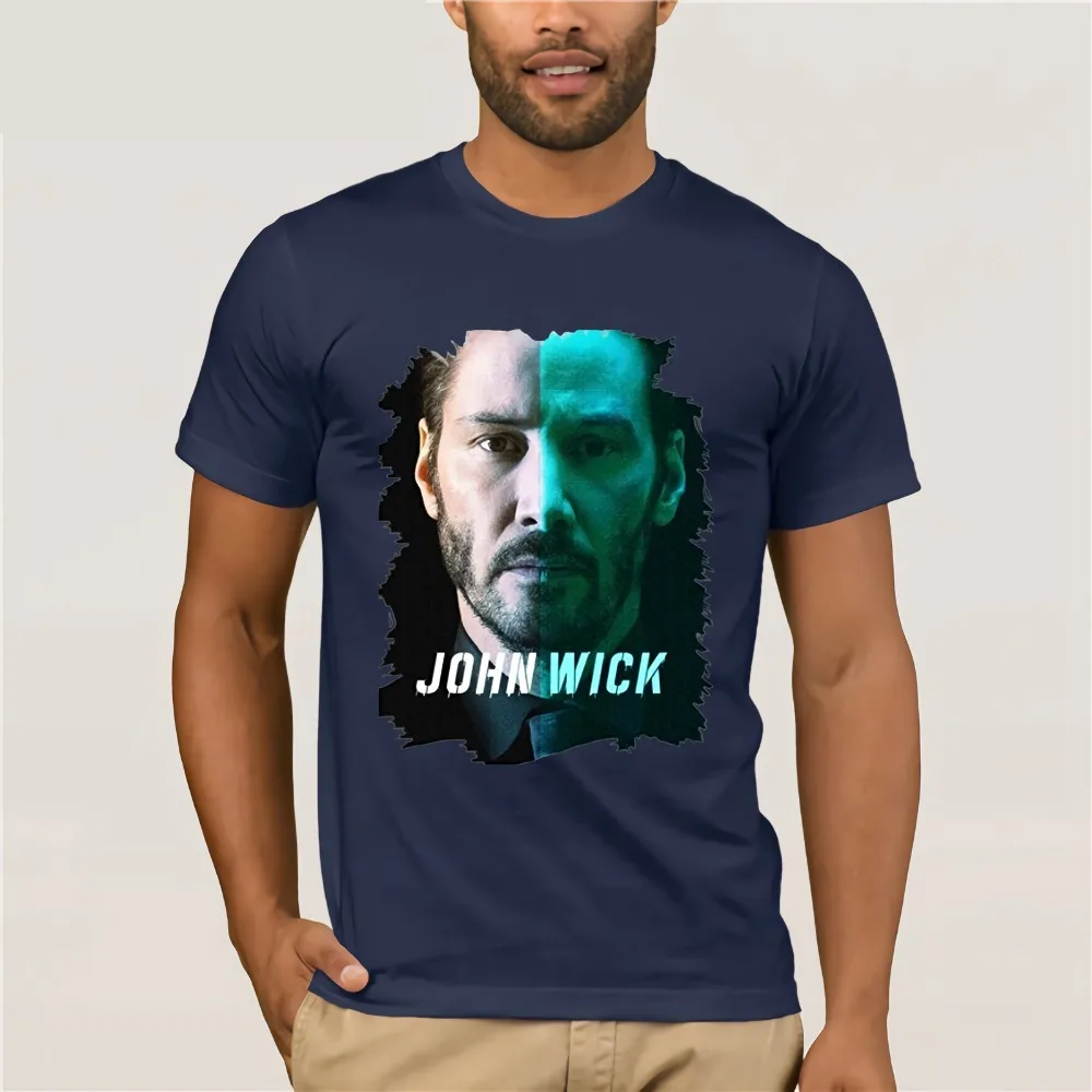Herrys Мужская футболка John Wick Keanu Reeves серая летняя крутая с коротким рукавом модная