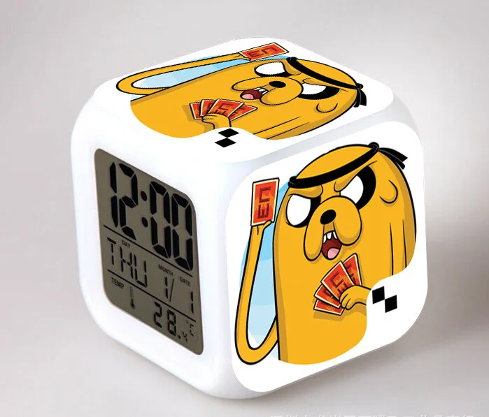 5 Горячая мультфильм reloj Цифровой де led Цвет ido 7 цветов флэш меняющие игрушки Детский будильник спальня ночные световые часы - Цвет: 5