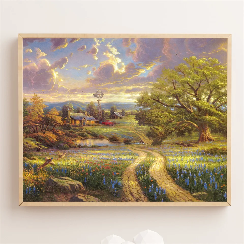 Пейзаж картина холст для wall art Nordic Стиль украшение дома гостиной принтом house