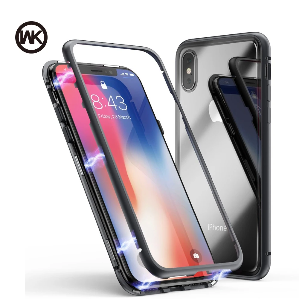 Дизайн WK Магнитный поглощающий чехол для телефона iPhone 7 Чехол X 8 Plus роскошный