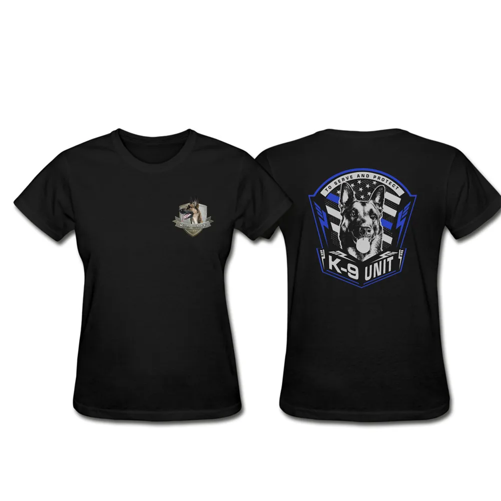 Canine K9 police war dog 2019 Women T-shirt Short sleeve O-Neck Tshirt Hip Hop Swag harajuku designer Streetwear | Женская одежда