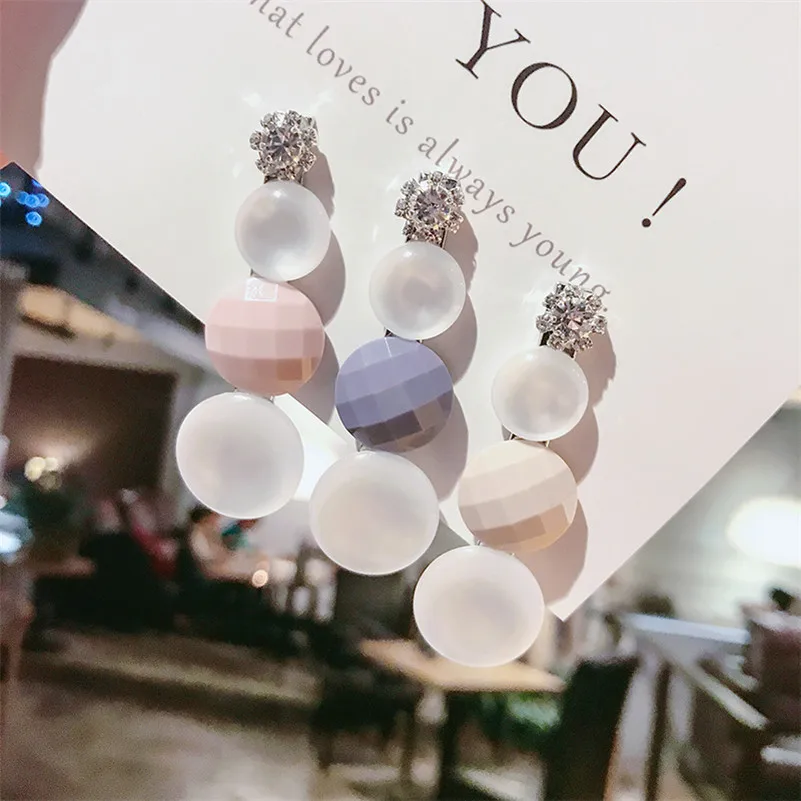 Заколки для волос в корейском винтажном стиле с имитацией Агата| |