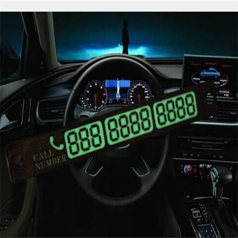 Temporary Car Parking Card Telephone Number Notification Night Light Sucker Plate For GMC Acadia Buick Enclave Chevy | Автомобили и