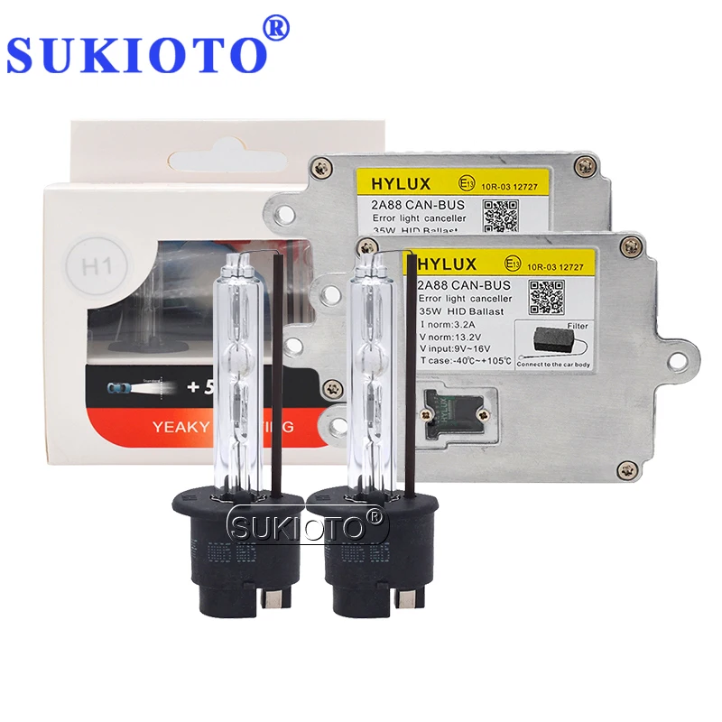 SUKIOTO AC 35 вт шина can HID ксеноновый комплект Yeaky H1 H11 HB3 HB4 D2H H7 ксеноновая лампа 4500K 5500K