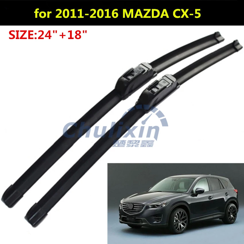 

Щетки стеклоочистителя для MAZDA 2011-2016, CX5 CX 5, 24 дюйма + 18 дюймов, 2 шт./лот, стандартный J-образный крюк, рычаги стеклоочистителя, автомобильные ак...