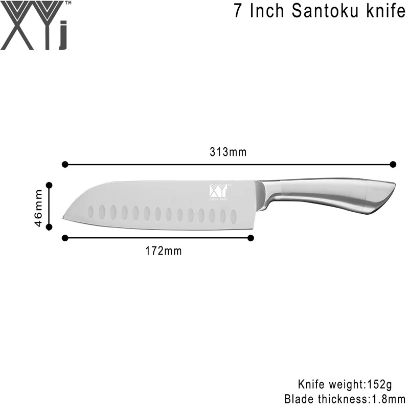 Santoku XYj кухонный нож из нержавеющей стали для нарезки хлеба шеф-повара сантоку, кухонные ножи для фруктов, Набор японских профессиональных аксессуаров - Цвет: Santoku