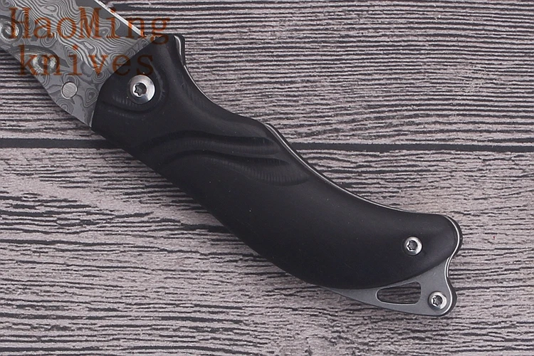 Карманный складной нож из дамасской стали походный Портативный для выживания на
