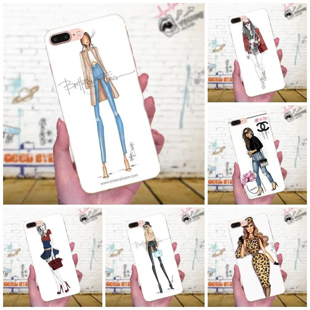 Модное платье для девочек мягкий чехол из ТПУ Huawei Mate 7 8 9 10 20 P8 P9 P10 P20 P30 Lite Plus Pro