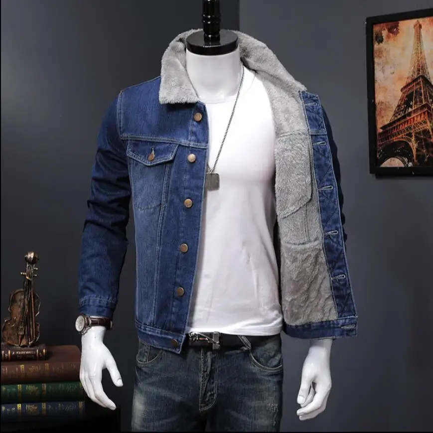 M 5xl зима новая джинсовая Вельветовая куртка для детей Для Мужчин's Теплая