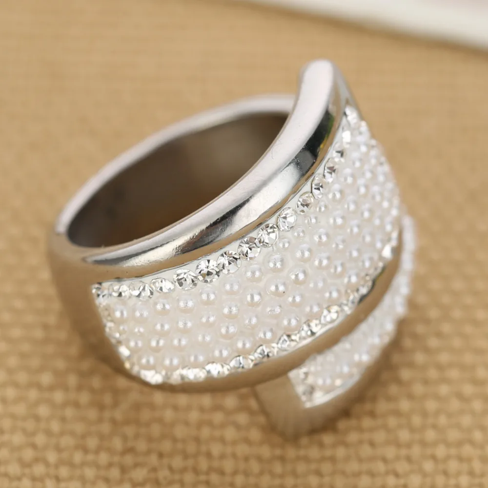 Креативные женские свадебные кольца из нержавеющей стали 316L с бусинами и