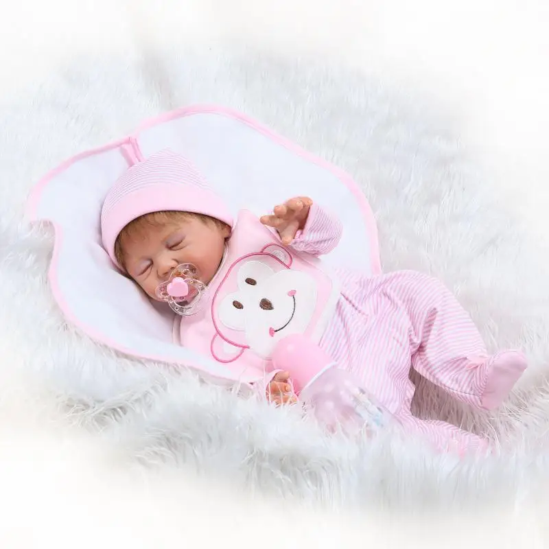 Полностью силиконовые реалистичные куклы Новорожденные 20 дюймов 50 см для
