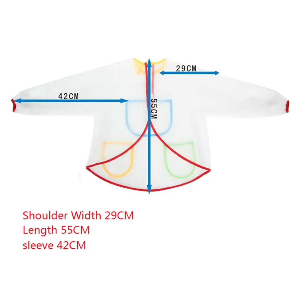 

Multifunctional Kids Baby Apron Smock With 3 Pockets Painting Drawing Kids Home Apron Anti-Wear Waterproof Costume Crafts