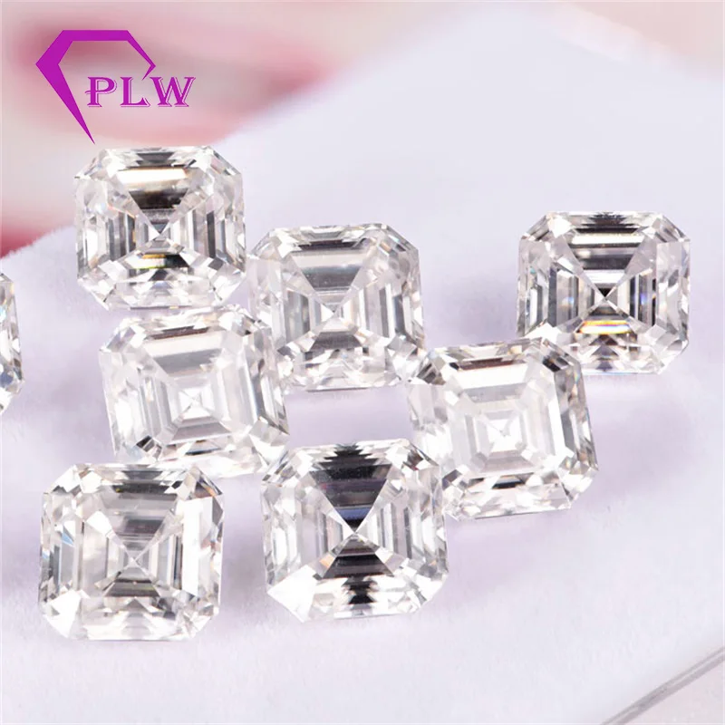 Provence Jewelry Lab Grown драгоценный камень 1 карат 6*6 мм D Цвет Asscher Cut Loose Moissanite Diamond для