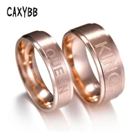 gaxybb hot fashion stainless steel rings lover design from your queen and your king couple rings for lovers fashion gold ring