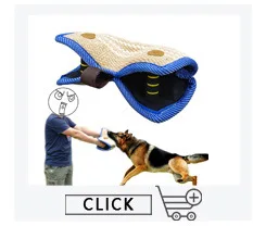 Interactive Dog Ball Toy Large Dogs Bite Training Tugs Pillow Nylon Rope Handle Pet Chewing Ball Toys For K9 Agility Equipment