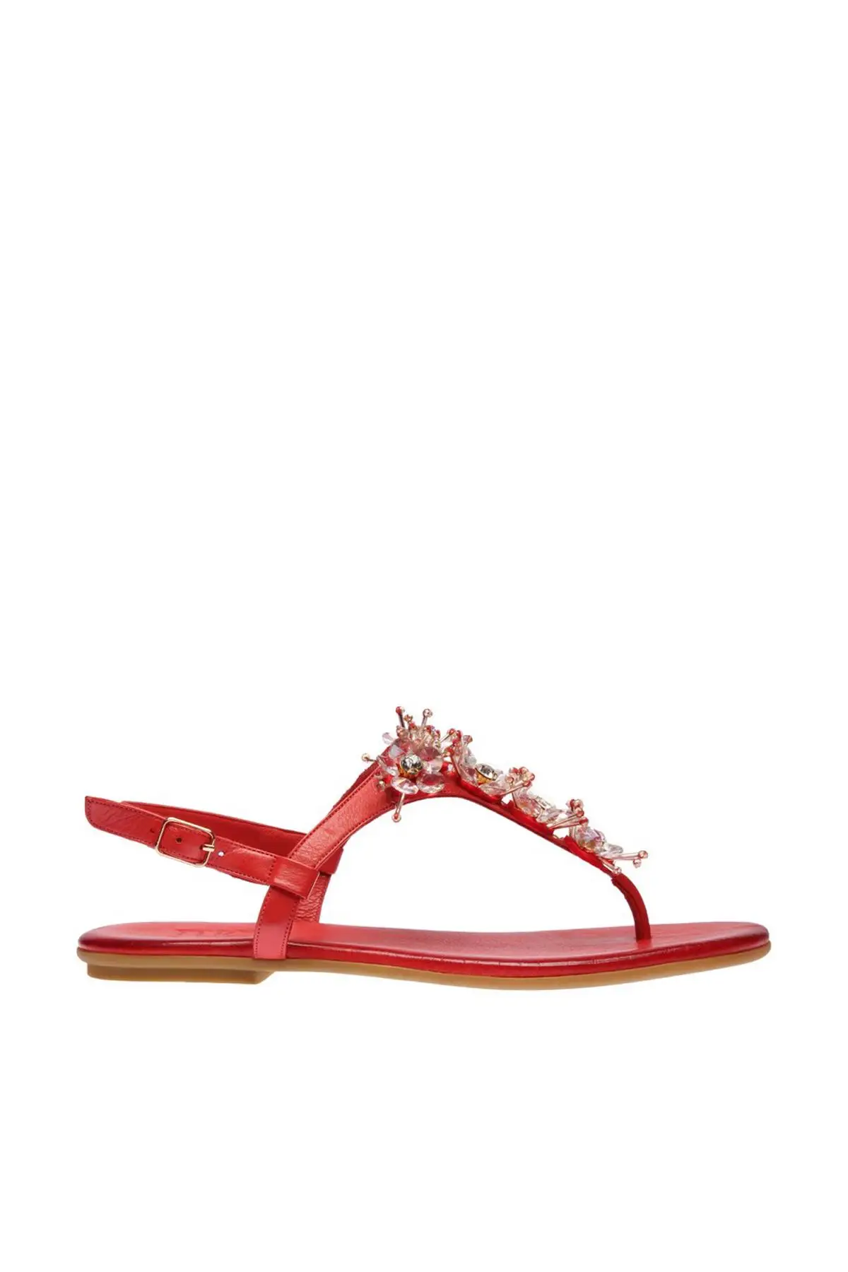 Pearl Genuine Leather Red Women 'S Sandals 120130002045 | Обувь