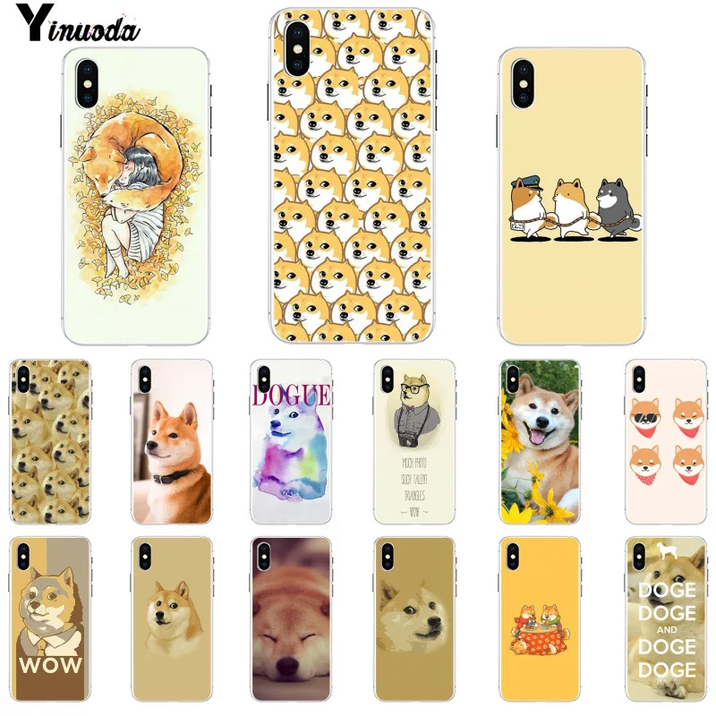 Мягкий силиконовый чехол Yinuoda Brushwood Doge Shiba Inu для iPhone 8 7 6 6S Plus 5 5S SE XR X XS MAX 11 11pro