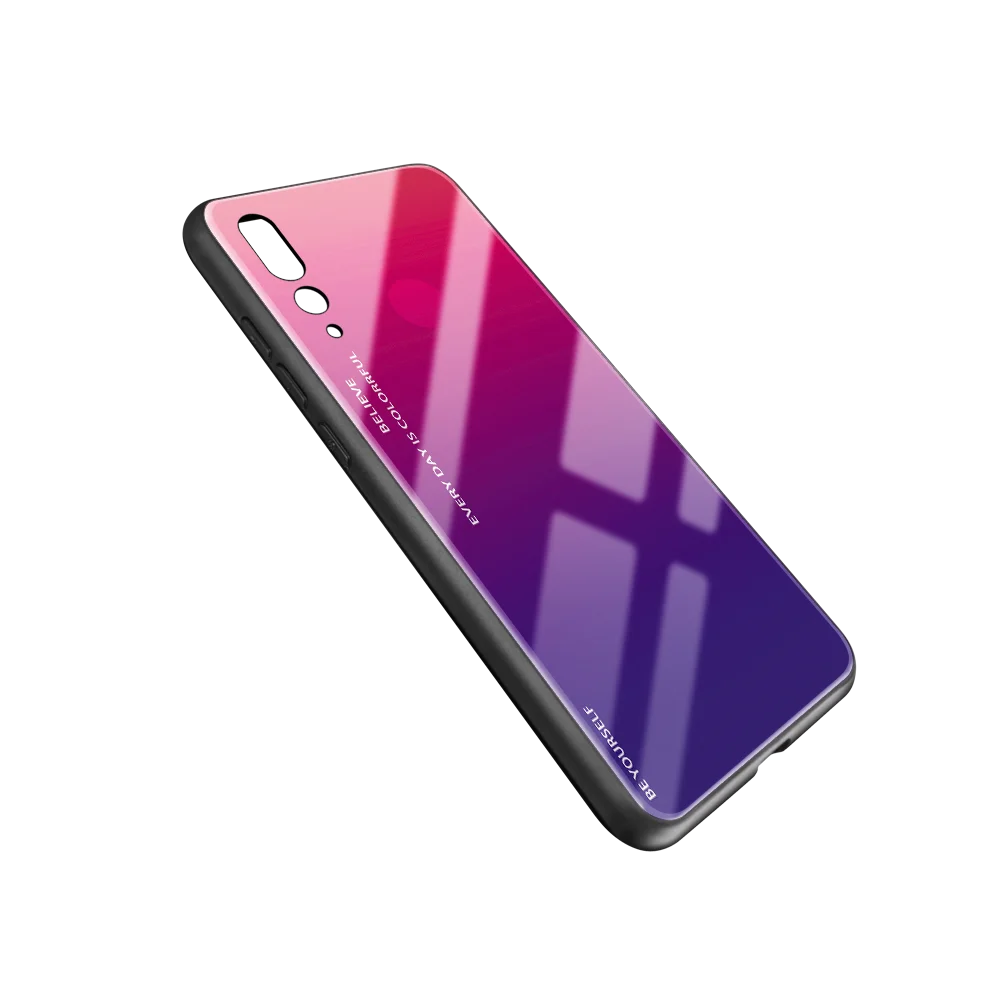 Новые градиентные чехлы с закаленным стеклом для huawei P30 P20 P10 Lite Коврики 20 10 9 8 Pro Nova3 Nova4 Nova3i P9 P10 плюс