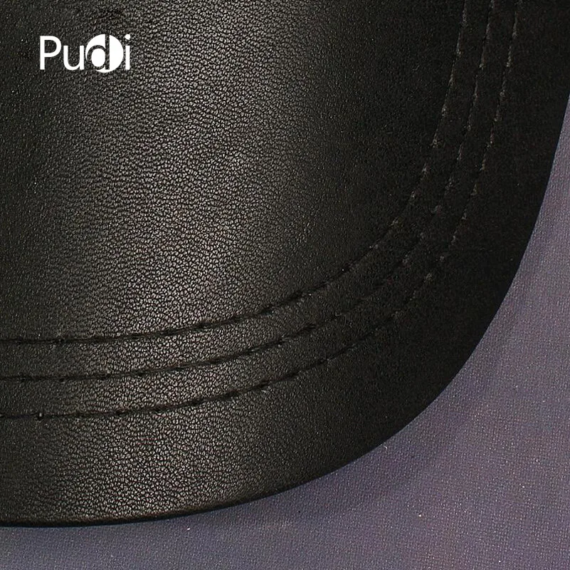 HL044 men's winter hats New Men's 100% Genuine Leather Hat Cap Baseball Adjustable real leather spring caps hats