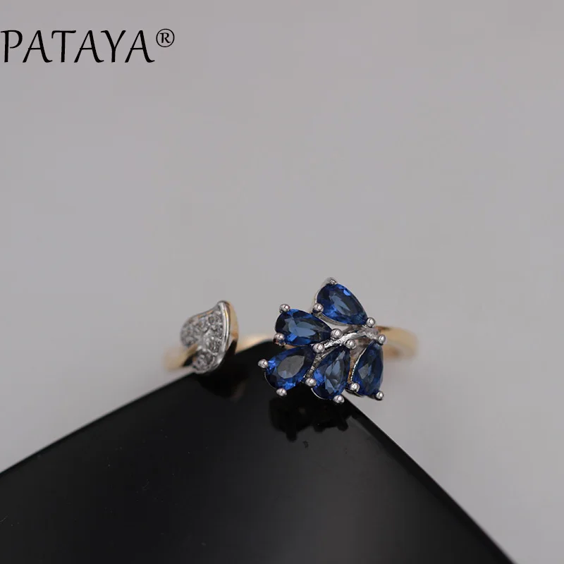 Женское Открытое кольцо PATAYA в форме капли воды из натурального циркония ААА 585