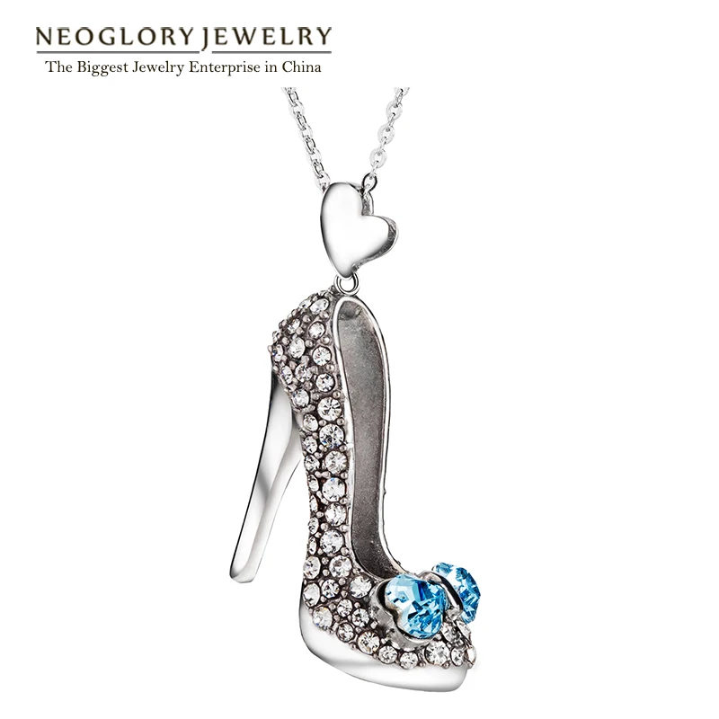 

Neoglory Rhinestone Pendant Necklaces Silver Plated Fashion Jewelry 2020 New Gifts Embellished with Crystals from Swarovski