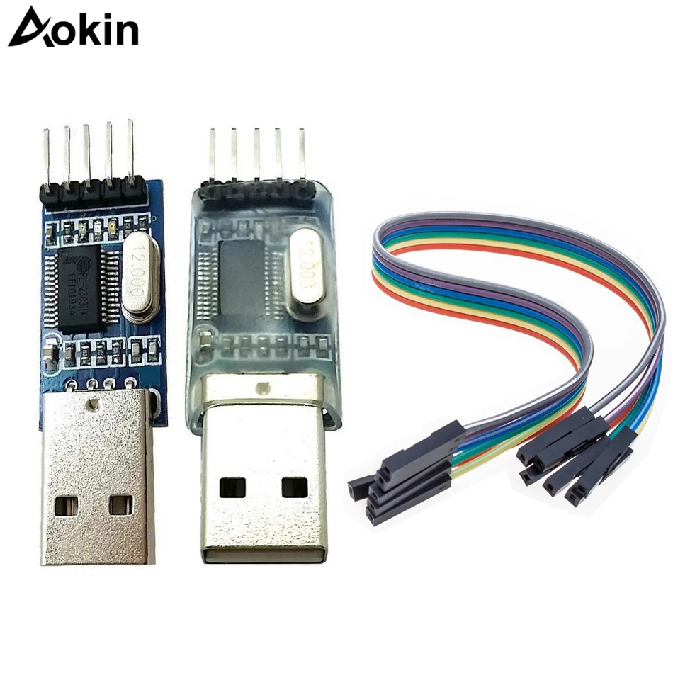 Модуль адаптера преобразователя PL2303 USB в RS232 TTL с пыленепроницаемой крышкой