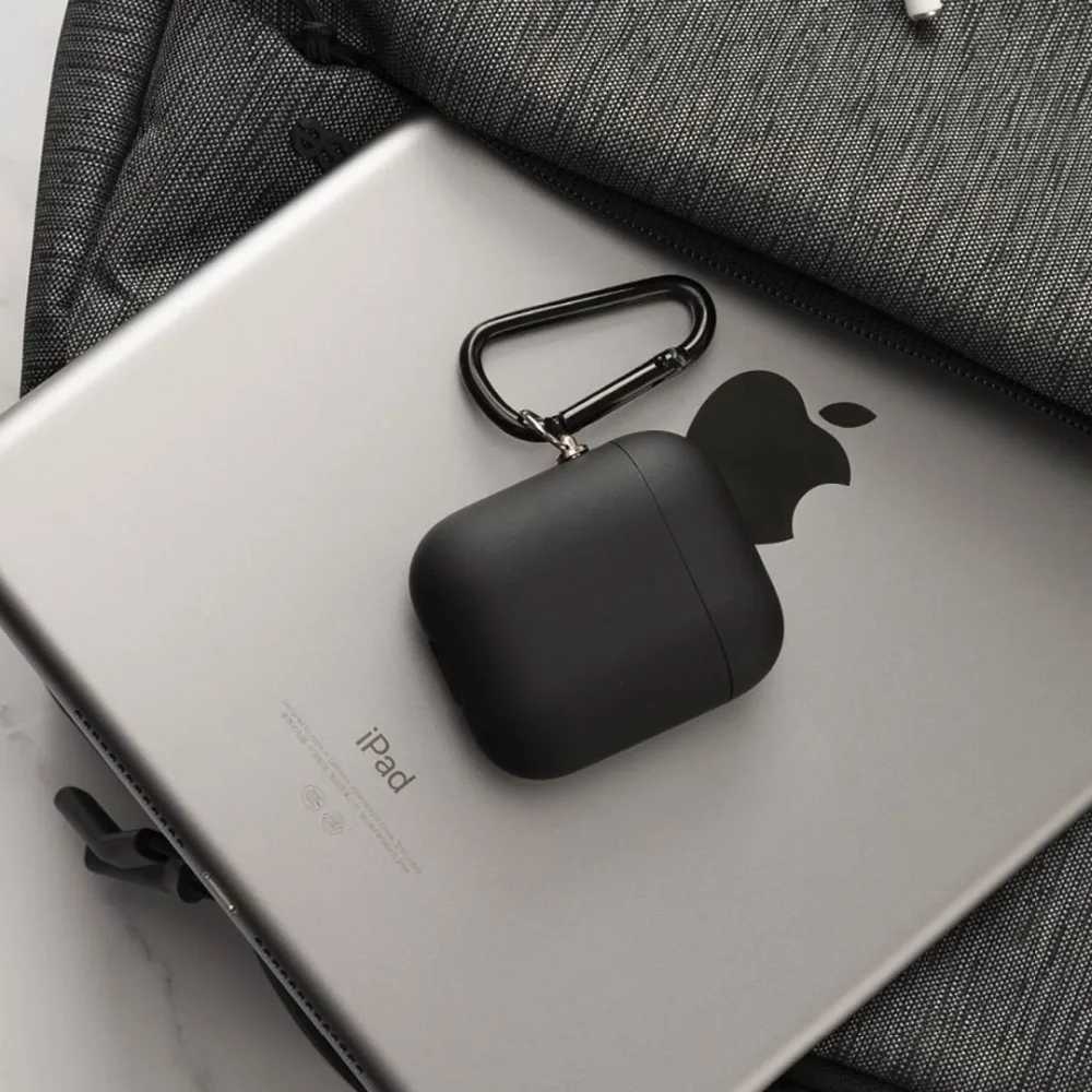 Оригинальный чехол для наушников xiaomi mijia Apple AirPods простой в зарядке силиконовый