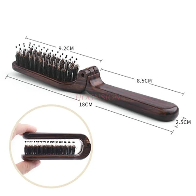Comb Curly Hairbrush Combs Travel Portable Makeup Folding Men And Women Pig Hair Wide Tooth Carry Hairdressing Supplies Sale