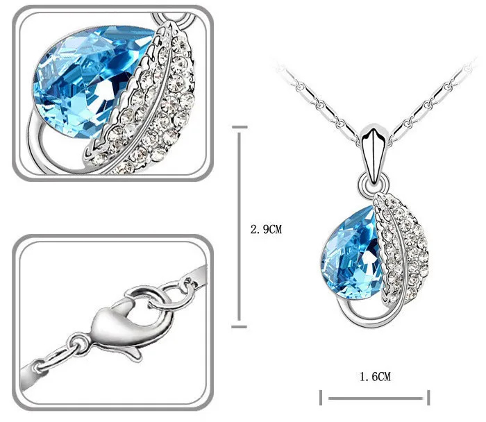 Бесплатная доставка Розничная Мода австрийского Хрусталя белого золота Цвет