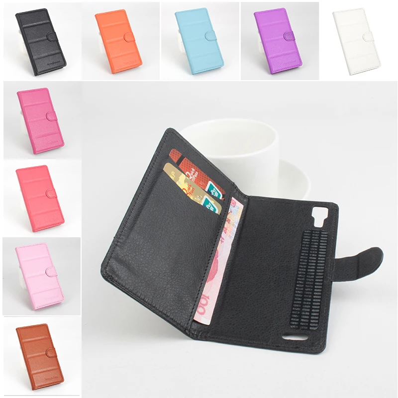 Для Doogee DG900 Телефон Case Folio Флип Pure Color Личи Шаблон PU Кожаный Бумажник Покрыть