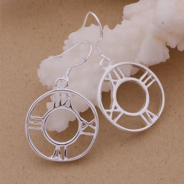 Изящные Ювелирные изделия Круглые висячие серьги винтажные римские с цифрами