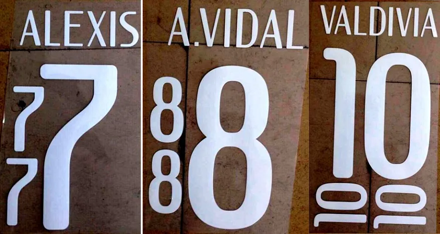 2015 г. Чили home A.VIDAL VALDIVIA Алексис номера названий патч значок|Заплатки| |