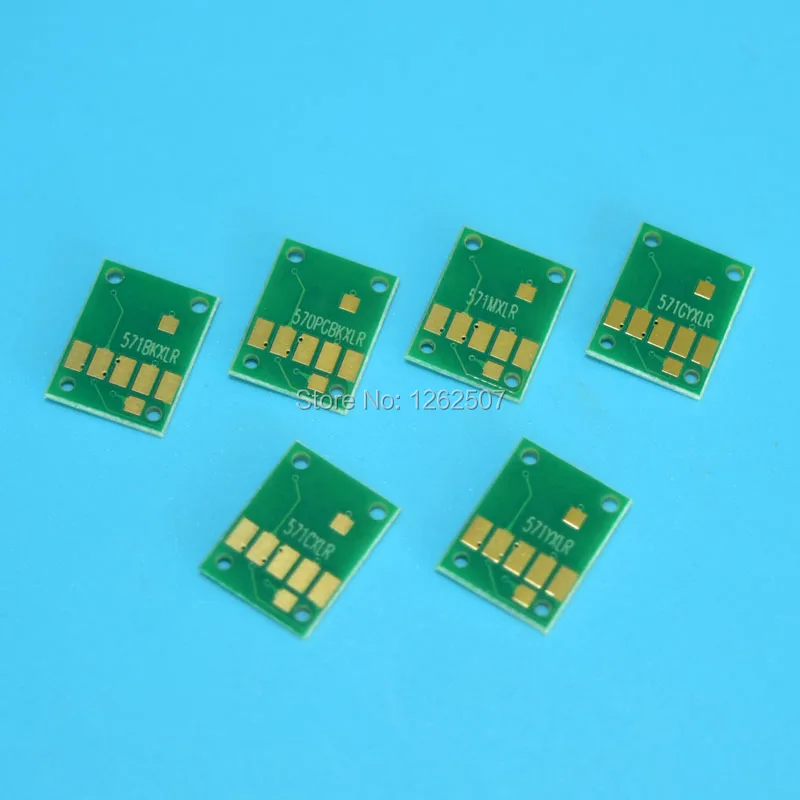 PGI570 CLI571 6 видов цветов тонер-картридж с чипом автосброса для canon PGI-570 PGI 570 CLI 571 MG5750