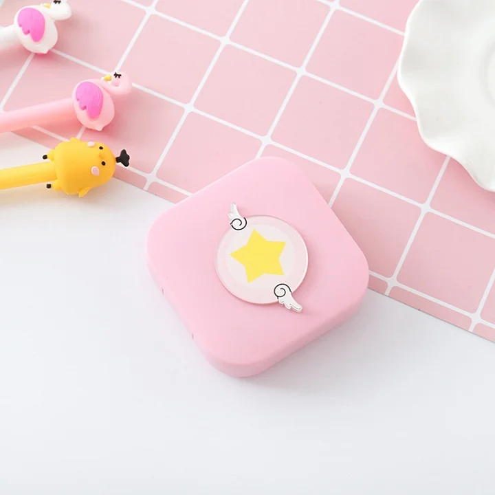 Little star Сейлор Мун милый розовый чехол мультфильм подарок очки-невидимки чехол изысканная коробка для хранения с зеркалом портативный подарок для девочек - Цвет: Little star