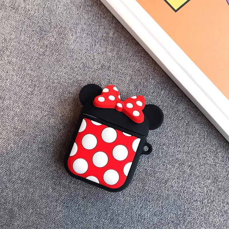 For AirPods Case 3D Cartoon Earphone Cases Wireless Bluetooth Protective Cover Apple 1 2 silicone case | Электроника