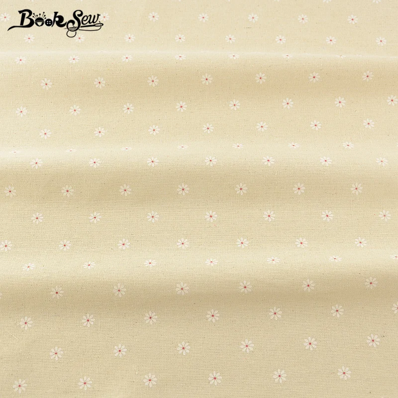 Хлопчатобумажная льняная ткань с цветочным дизайном швейный материал для