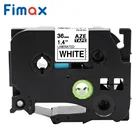 Fimax, 1 шт., совместимая с Brother P-touch, лента для этикеток TZe-261 Tze261 Tz261Black на White, для принтера Brother P touch