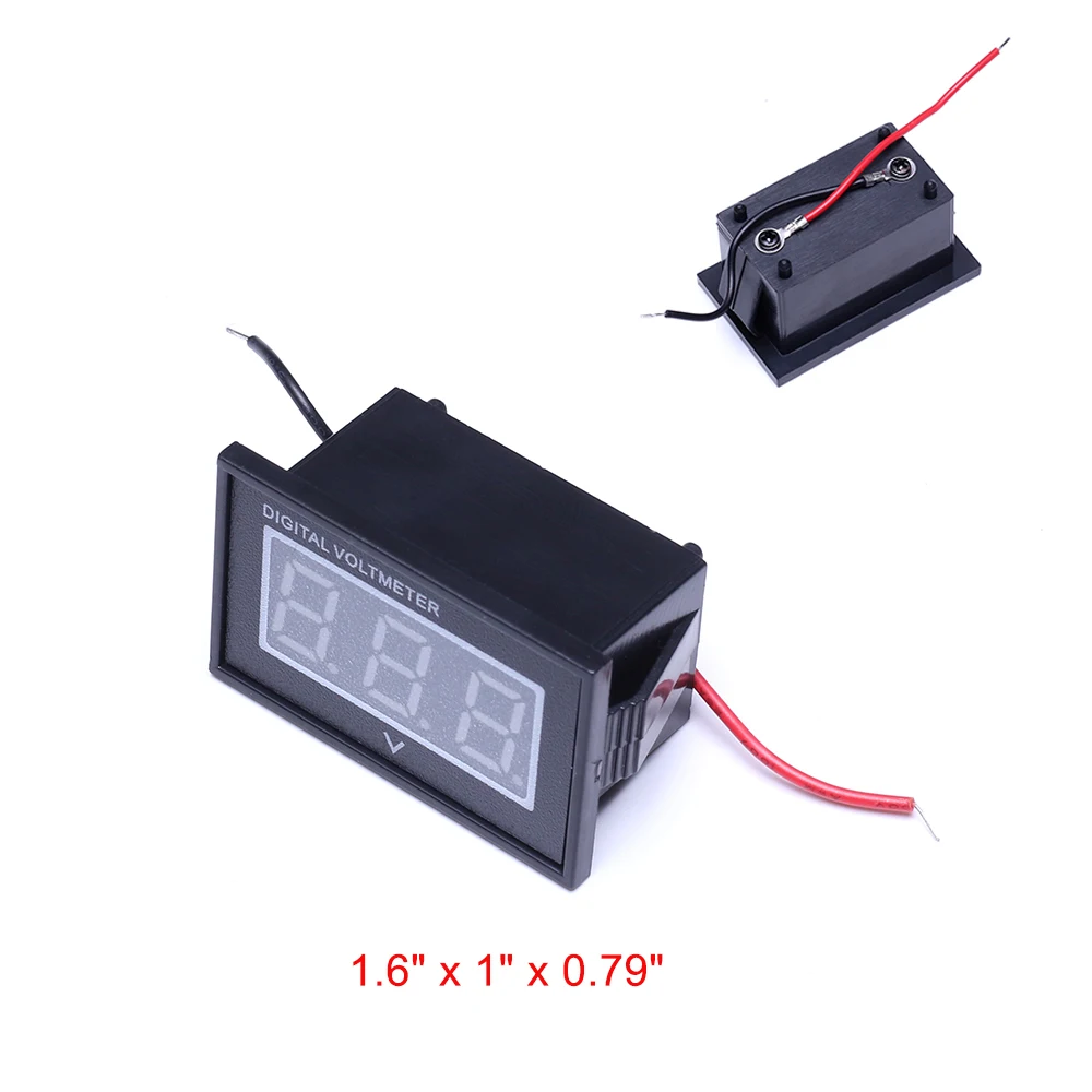 DC 48V Blue Digital Voltmeter Volt Panel Meter Two-wire Electrical Instruments Voltage Meters for Gauge Club Car EZGO Yamaha | Автомобили