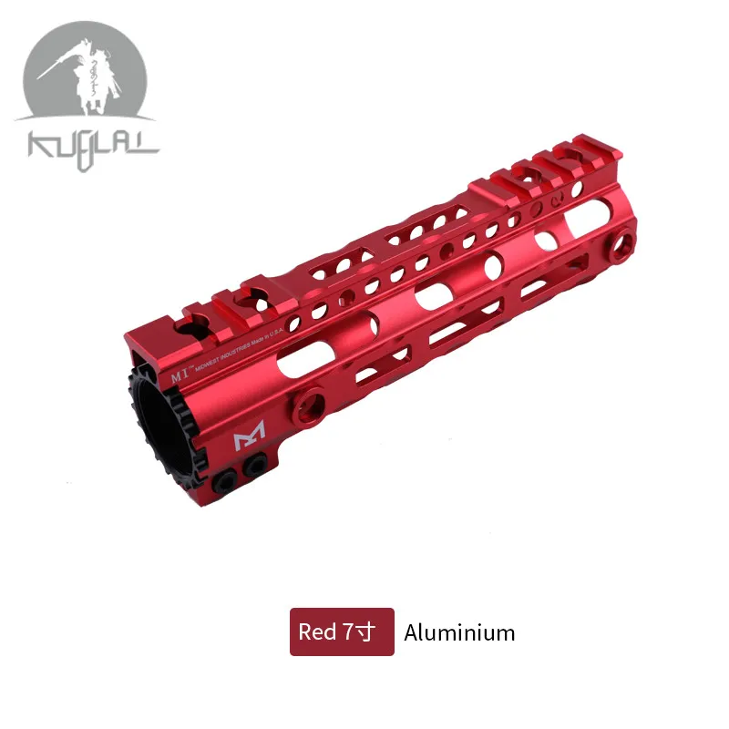 MI 7 inch Red Водяной пистолет ультра легкий свободный поплавок MI Handguard Тактический маленький база для рейки Forend крепление M-LOK страйкбол AEG - Цвет: MI 7 inch Red
