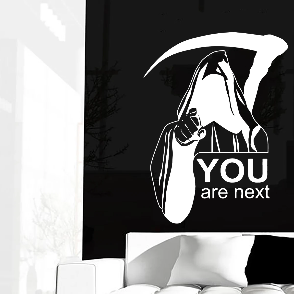 Наклейки на стену виниловая наклейка смерть вы следующий Забавный страшный