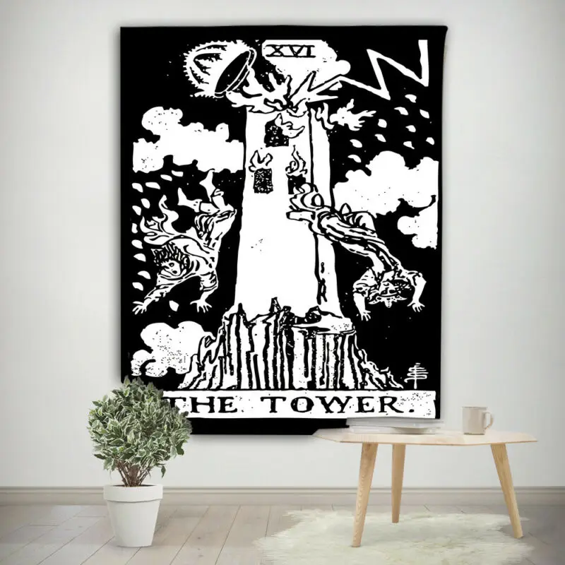 Таро карты гобелен Настенное подвесное одеяло s спальня настенные гобелены