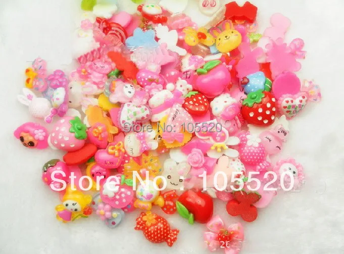 200 шт. милые вещи плоская задняя часть из смолы десертные Подвески Кабошоны