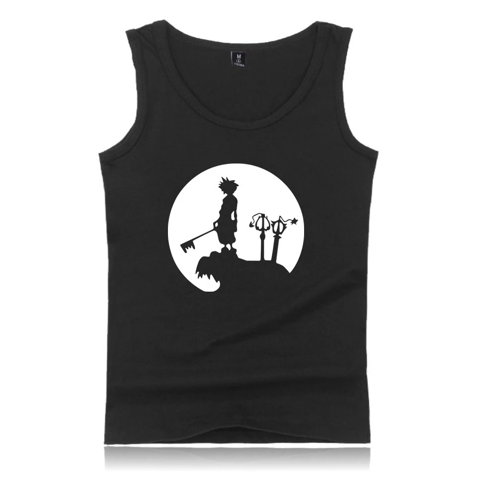 Мужская дышащая спортивная рубашка Kingdom heart Облегающая майка для бега и фитнеса