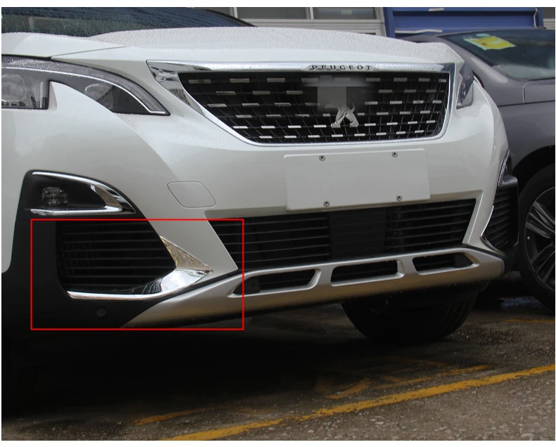 Для peugeot 3008 3008GT передний противотуманный светильник, Обшивка Рамы, светильник для бровей, АБС ХРОМ, передняя фара, противотуманный светильник, крышка лампы