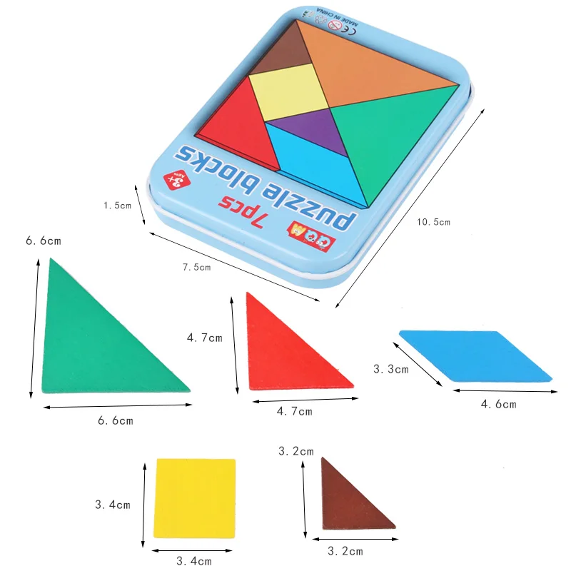 Candywood 2018 Новый Деревянный головоломка Танграм головоломки игрушечные лошадки