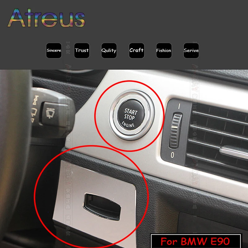 Наклейка из алюминиевого сплава для bmw e90 e92 e93 2005 2012 3 серии защита отверстия ключа