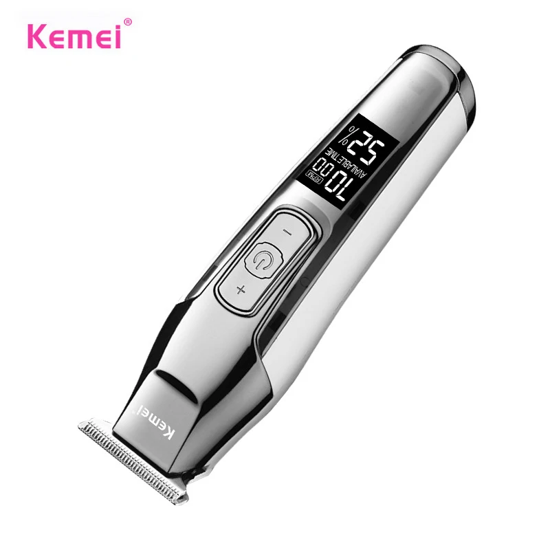 KEMEI электрическая машинка для стрижки волос LCD Профессиональная Парикмахерская