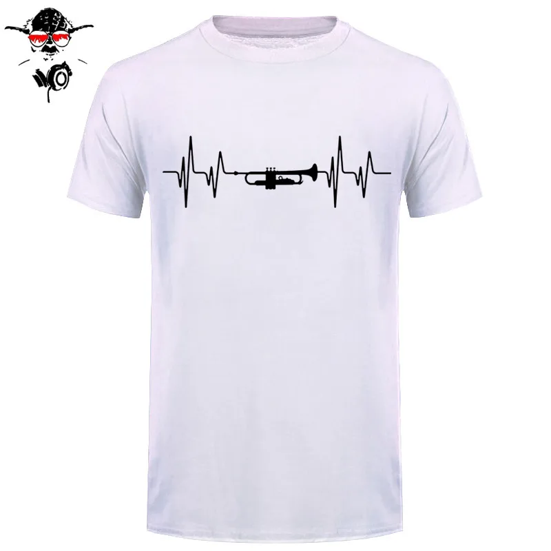 Летняя модная футболка с надписью Love Trumpet, Мужская хлопковая футболка с коротким рукавом и круглым вырезом, Мужская музыкальная футболка - Цвет: 30